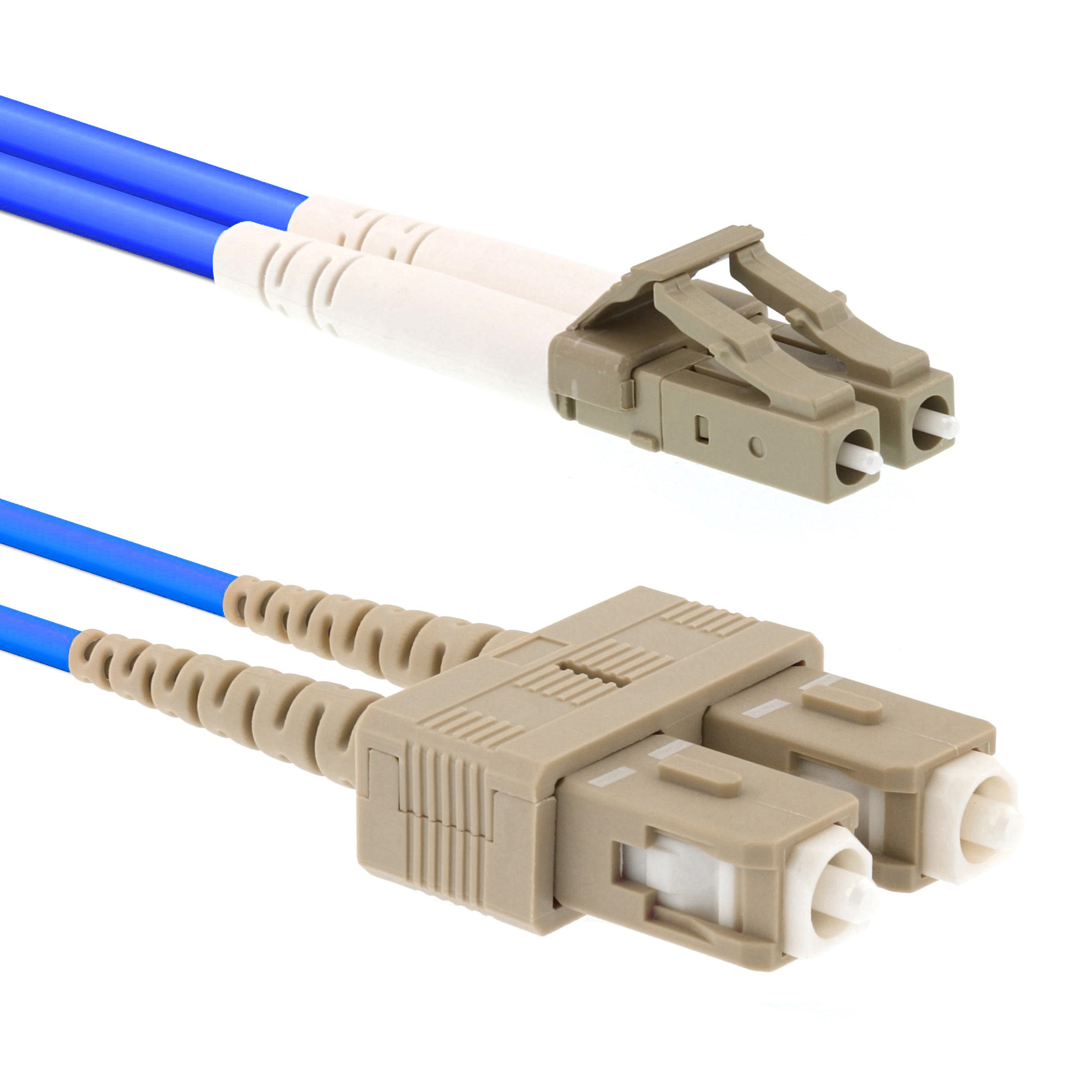 CCD LC-SC Multimode OM3 Duplex Fibre Optic Patch Cable