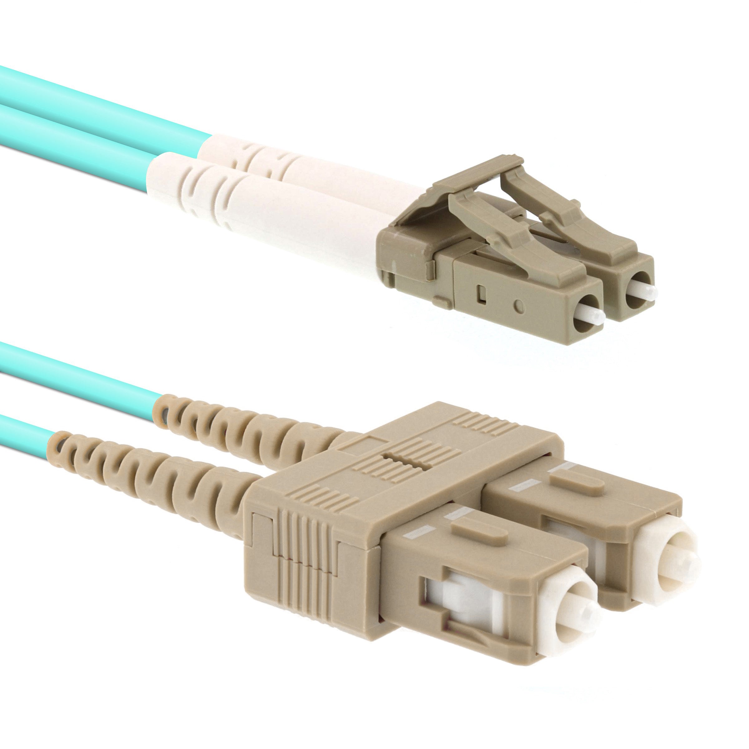 CCD LC-SC Multimode OM1 Duplex Fibre Optic Patch Cable